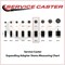 Service Caster 3.5 Inch Blue Polyurethane Swivel 1-3/8 Inch Expanding Stem Caster Brake, 2PK SCC-EX20S3514-PPUB-BLU-2-TLB-2-MTG45 - alternate 3